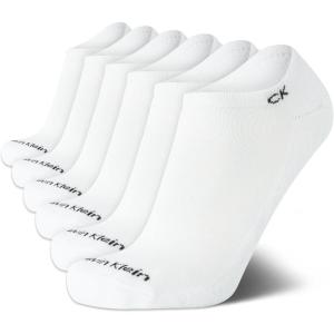imageCalvin Klein Mens Socks  No Show Low Cut Athletic Socks 6 PackAll White Old