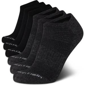 imageCalvin Klein Mens Socks  No Show Low Cut Athletic Socks 6 PackBlackCharcoal