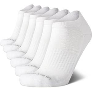 imageCalvin Klein Mens Socks  No Show Low Cut Athletic Socks 6 PackPure White