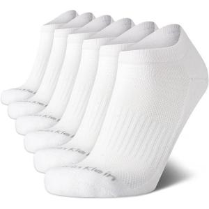imageCalvin Klein Mens Socks  No Show Low Cut Athletic Socks 6 PackSolid White