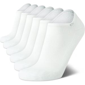 imageCalvin Klein Mens Socks  No Show Low Cut Athletic Socks 6 PackTrue White
