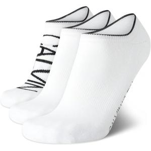 imageCalvin Klein Mens Socks  No Show Sneaker Liner Socks 3 PackSolid White