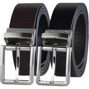 imageCalvin Klein Mens Twoinone Reversible Rotative Buckle Casual Dress BeltBrownBlack