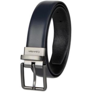 imageCalvin Klein Mens Twoinone Reversible Rotative Buckle Casual Dress BeltNavyBlack