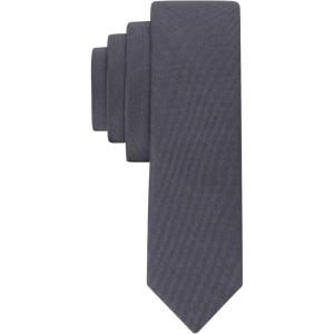 imageCalvin Klein Mens X Liquid Luxe Solid NecktieCharcoal Luxe