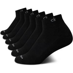 imageCalvin Klein Quarter Socks for Women  6 Pack Cushioned Ankle Socks  Quarter Cut Breathable Lightweight Athletic DesignBlack