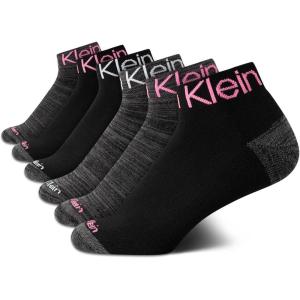 imageCalvin Klein Quarter Socks for Women  6 Pack Cushioned Ankle Socks  Quarter Cut Breathable Lightweight Athletic DesignBlack Assorted
