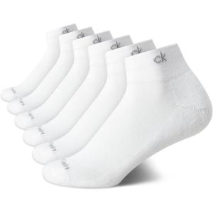 imageCalvin Klein Quarter Socks for Women  6 Pack Cushioned Ankle Socks  Quarter Cut Breathable Lightweight Athletic DesignWhite