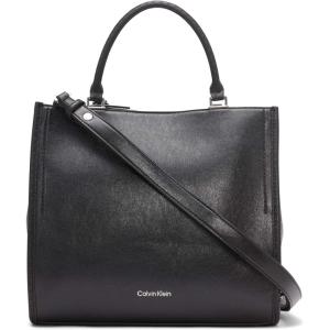 imageCalvin Klein Sophia Triple Compartment ToteBlackSilver Waxed Pu Emboss