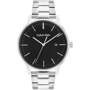 imageCalvin Klein Unisex Quartz Watch Sleek SimplicitySilverBlack 43