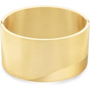 imageCalvin Klein Womens Bangle Bracelet Elegant Minimalism with Contrasting FinishesGold Plated