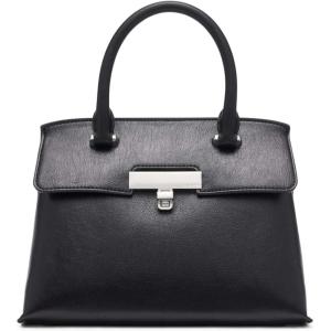 imageCalvin Klein Womens Becky Mini Crossbody Bag  2 in 1 Vegan Leather 2 PocketsBlackSilver