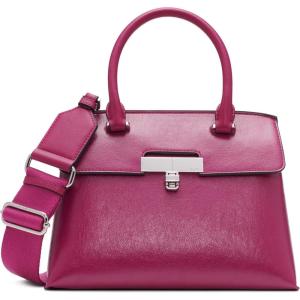 imageCalvin Klein Womens Becky Mini Crossbody Bag  2 in 1 Vegan Leather 2 PocketsRaspberry Radiance
