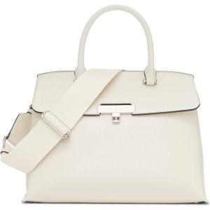 imageCalvin Klein Womens Becky Turn Lock Satchel  2 in 1 Vegan Leather 3 PocketsCherub White