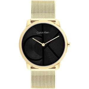 imageCalvin Klein Womens CK Iconic  35mm 2H Quartz Watch  Stainless Steel Mesh Bracelet  Water Resistance 30 Meters  Premium Fashion Timepiece for Everyday Style  Gift for HerBlack Gold Mesh