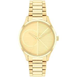 imageCalvin Klein Womens CK Iconic  35mm 2H Quartz Watch  Stainless Steel Mesh Bracelet  Water Resistance 30 Meters  Premium Fashion Timepiece for Everyday Style  Gift for HerGold Plated Bracelet