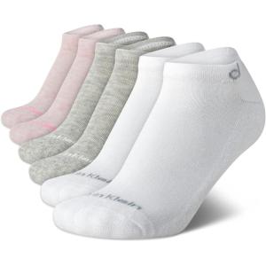 imageCalvin Klein Womens Low Cut Socks  6 Pack Breathable Cushioned Athletic Performance No Show Socks for Women Sizes 410Assorted