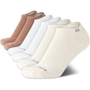 imageCalvin Klein Womens Low Cut Socks  6 Pack Breathable Cushioned Athletic Performance No Show Socks for Women Sizes 410Beige