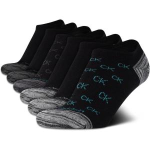 imageCalvin Klein Womens Low Cut Socks  6 Pack Breathable Cushioned Athletic Performance No Show Socks for Women Sizes 410Black Ck Logo