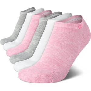imageCalvin Klein Womens Low Cut Socks  6 Pack Breathable Cushioned Athletic Performance No Show Socks for Women Sizes 410Pink Multi