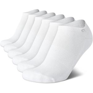 imageCalvin Klein Womens Low Cut Socks  6 Pack Breathable Cushioned Athletic Performance No Show Socks for Women Sizes 410Pure White