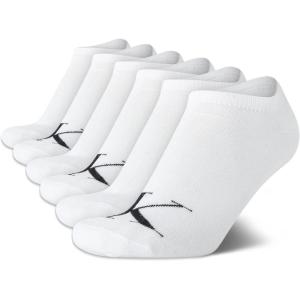 imageCalvin Klein Womens Low Cut Socks  6 Pack Breathable Cushioned Athletic Performance No Show Socks for Women Sizes 410White Monogram