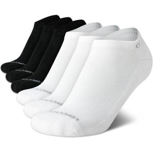 imageCalvin Klein Womens Low Cut Socks  6 Pack Breathable Cushioned Athletic Performance No Show Socks for Women Sizes 410WhiteBlack