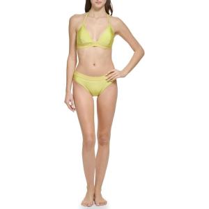 imageCalvin Klein Womens Low Waisted Elastic Logo Triangle Bikini SetPear Shimmer