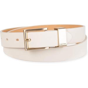 imageCalvin Klein Womens Metal Loop Slim 1 Inch Fashion Belt for Trousers Jeans DressesBone