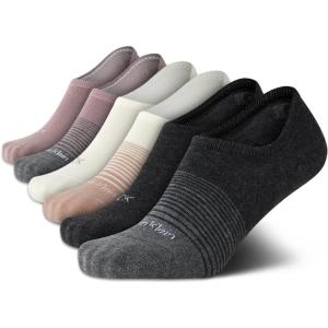 imageCalvin Klein Womens Socks  Comfort Cuff Sneaker Liner 6 PackHeather Grey