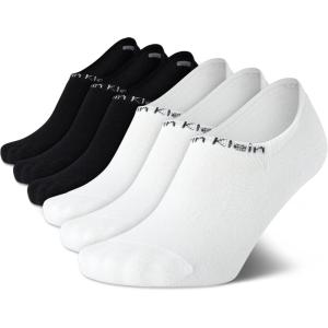 imageCalvin Klein Womens Socks  Lightweight No Show Socks 6 PackWhiteBlack Assorted
