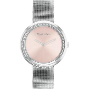 imageCalvin Klein Womens Twisted Bezel  34mm 2H Quartz Watch  Stainless Steel Bracelet  Water Resistance 30 Meters  Minimalistic Style  Premium Fashion  Gift for HerPink Silver