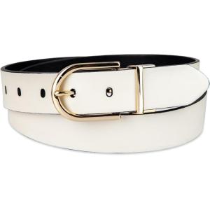 imageCalvin Klein Womens TwoinOne Reversible Dress Casual Belts for Jeans Trousers and DressesBoneBlack