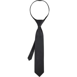 imageCalvin Klein boys Adjustable Pretied Zipper Tie  Big BoysBlack Zip
