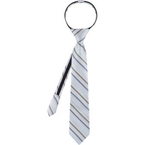 imageCalvin Klein boys Adjustable Pretied Zipper Tie  Big BoysSilver Stripe Zip