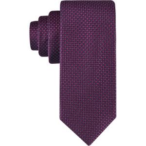 imageCalvin Klein mens Micro Dot Pattern Tie Standard and Extra Long SizesBerry Micro