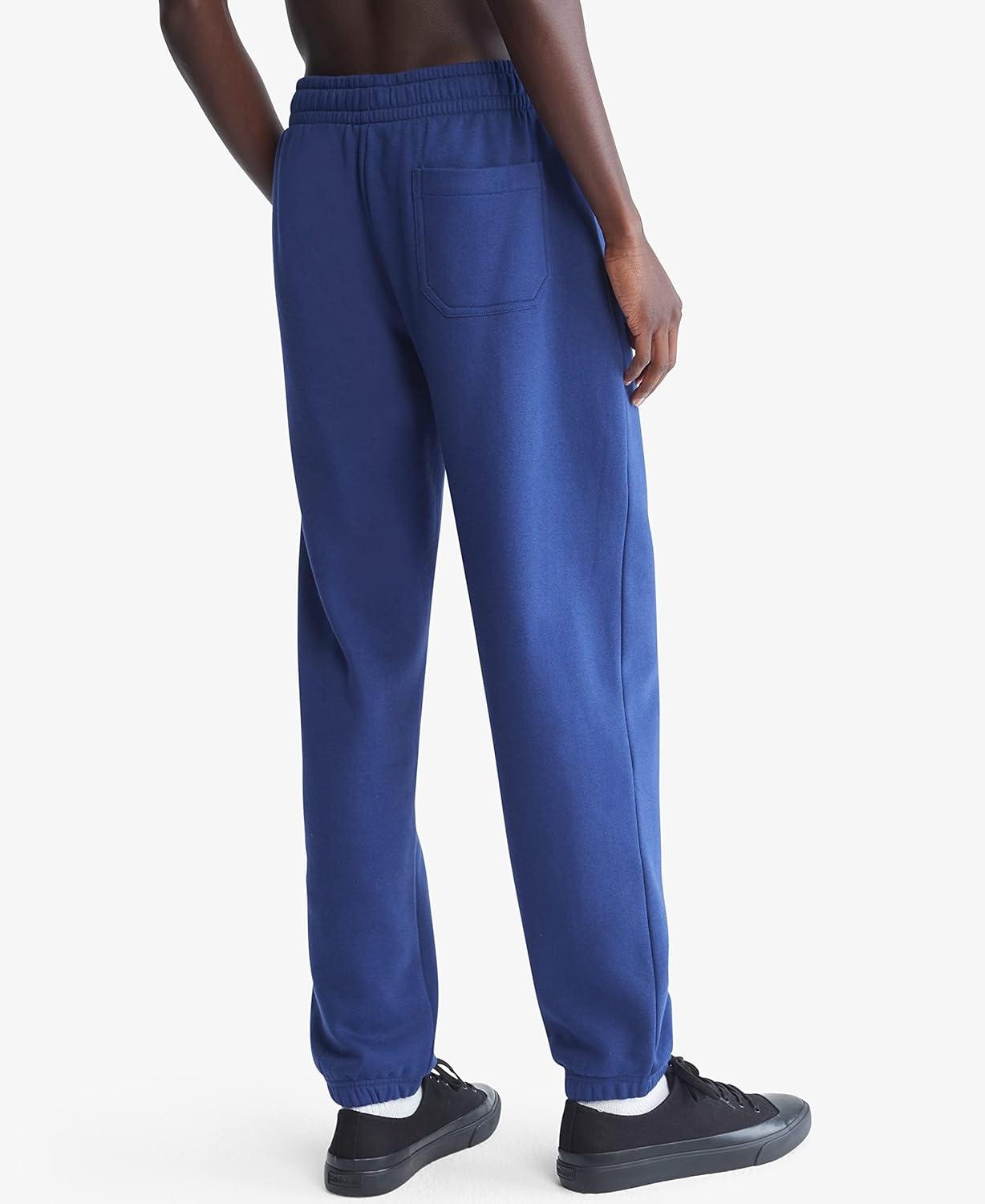imageCalvin Klein Mens Monogram Logo Fleece JoggersBeacon Blue