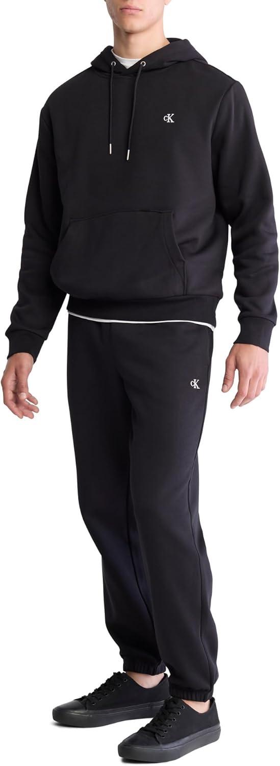imageCalvin Klein Mens Monogram Logo Fleece JoggersBlack Beauty