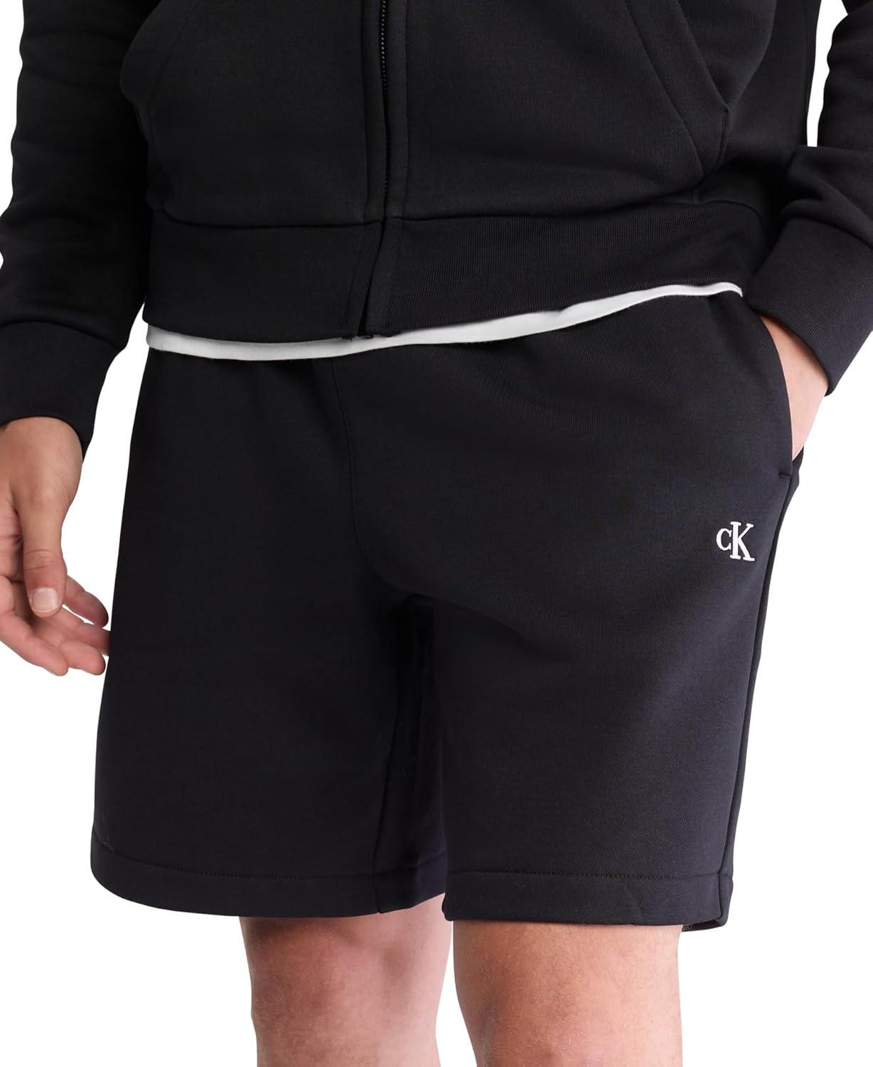 imageCalvin Klein Mens Monogram Logo Fleece ShortsBlack Beauty