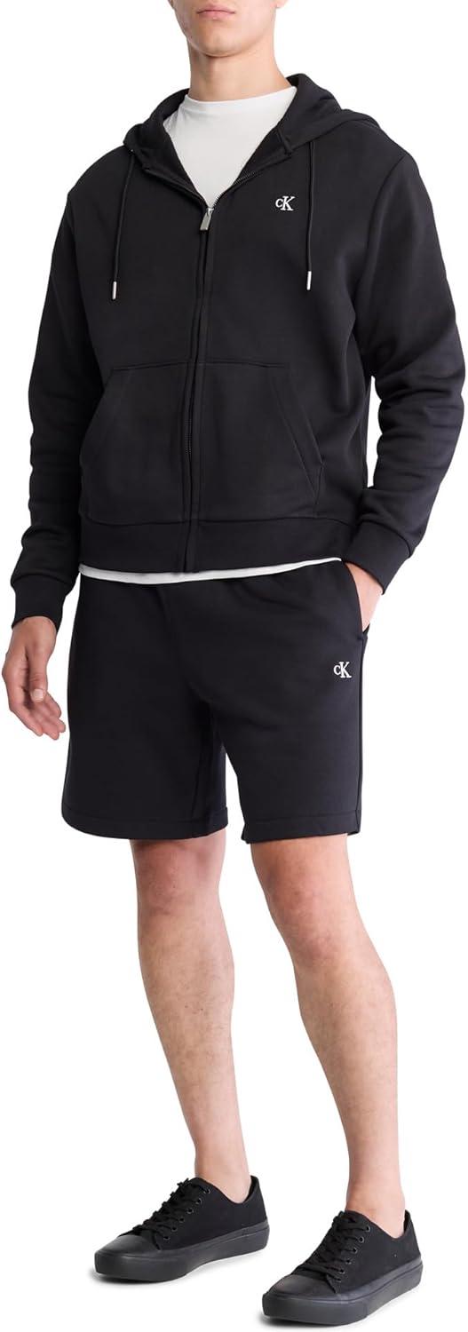 imageCalvin Klein Mens Monogram Logo Fleece ShortsBlack Beauty