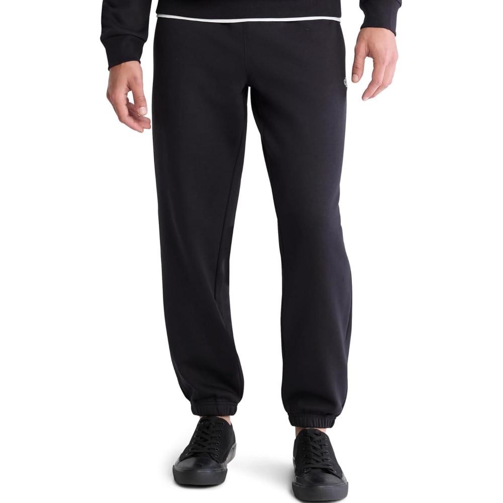 imageCalvin Klein Mens Monogram Logo Fleece JoggersBlack Beauty