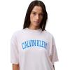 imageCalvin Klein Jeans Womens Boxy Varsity TShirtCrystal Pink