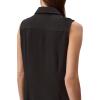 imageCalvin Klein Jeans Womens Crepe Sleeveless ButtonDown TopBlack
