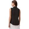 imageCalvin Klein Jeans Womens Crepe Sleeveless ButtonDown TopBlack