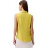 imageCalvin Klein Jeans Womens Crepe Sleeveless ButtonDown TopYellow