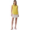 imageCalvin Klein Jeans Womens Crepe Sleeveless ButtonDown TopYellow