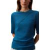 imageCalvin Klein Jeans Womens Textured Knit 34 Sleeve TopInk Blue