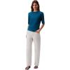 imageCalvin Klein Jeans Womens Textured Knit 34 Sleeve TopInk Blue