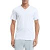 imageCalvin Klein Mens Cotton Classic 5Pack Slim Undershirts3 White  2 Grey Heather