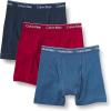 imageCalvin Klein Mens Cotton Classics 3Pack Boxer BriefLacquer  Riverbed Heather  Riverbed